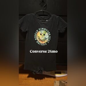 Set of 3 Converse baby rompers